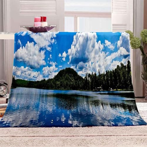 Kuscheldecke Flauschig 130x150 Seeblick 3D Decke Blauer Himmel Natur Flanell Fleecedecke Weich und Warme Wohndecken Kuscheldecken Sofa Bett Überwurfdecke Sofadecke Couch Blanket Y6036 Kuscheldecke Flauschig 130x150 Seeblick 3D Decke Blauer Himmel Natur Flanell Fleecedecke Weich und Warme Wohndecken Kuscheldecken Sofa Bett Überwurfdecke Sofadecke Couch Blanket Y6036 von Buohwiwe