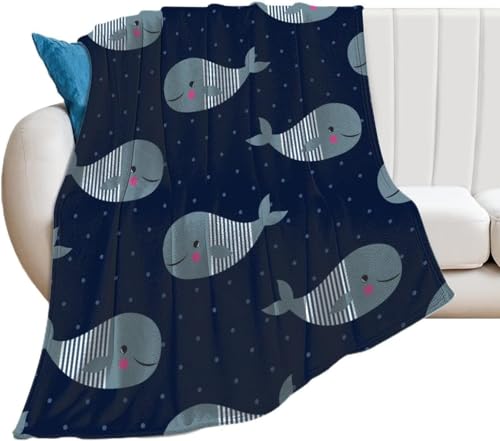 Kuscheldecke Flauschig 220x240 Wal 3D Decke Karikatur Flanell Fleecedecke Weich und Warme Wohndecken Kuscheldecken Sofa Bett Überwurfdecke Sofadecke Couch Blanket Y286 von Buohwiwe