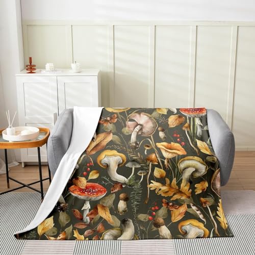 Kuscheldecke Flauschig Pilz 3D Decke 200x200 Pilze Wohndecke Botanisches Retro Weich und Warme Flanell Fleecedecke für Sofadecke Couchdecke Tagesdecke 4261m Kuscheldecke Flauschig Pilz 3D Decke 200x200 Pilze Wohndecke Botanisches Retro Weich und Warme Flanell Fleecedecke für Sofadecke Couchdecke Tagesdecke 4261m von Buohwiwe
