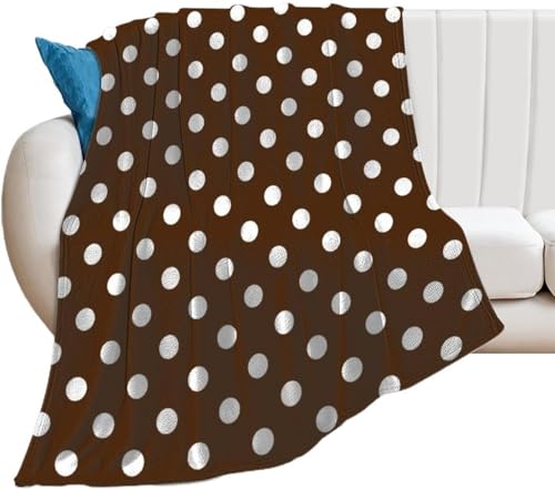 Kuscheldecke Flauschig Punkte 3D Decke 180x200 Braun Wohndecke Punkte Weich und Warme Flanell Fleecedecke für Sofadecke Couchdecke Tagesdecke m5100 von Buohwiwe