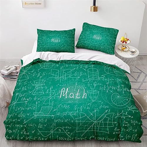 Mathematische Formel Bettwäsche 135x200 Grün Bettbezug Superweiche Mikrofaser 3 Teilig Mathematische Formel Bettwäsche-Sets + 2 Kissenbezug 80x80 cm mit Reißverschluss Mathematische Formel Bettwäsche 135x200 Grün Bettbezug Superweiche Mikrofaser 3 Teilig Mathematische Formel Bettwäsche-Sets + 2 Kissenbezug 80x80 cm mit Reißverschluss von Buohwiwe