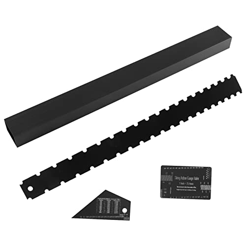 MARKELL 4-teiliges Luthier Set Gitarre-Set Gitarre Griff Einkerbung gerader Rand Seil Aktion Lineal Fracht Rocker Fret Balken Nivellierbalken von Buosha