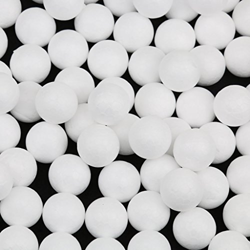 Styroporschaum-Kugeln, 20 mm, Weiß, 100 Stück von Buosha