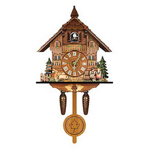 Buqpow Kuckucks Uhr Wohnzimmer Wanduhr Retro Stil Kuckucks Wand Uhr Kinder Dekoration Haus Alarm von Buqpow