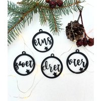 Adventskranzzahlen 1-4 | Zahlenanhänger Advent Dekoration Weihnachten von Buramont