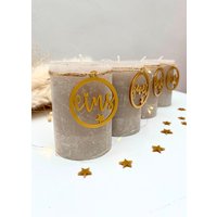 Adventskranzzahlen 1-4 | Zahlenanhänger Advent Dekoration Weihnachten von Buramont