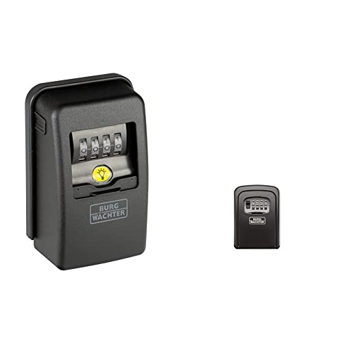 BURG-WÄCHTER 40010 Schlüsseltresor mit 4-stelligem Zahlencode für außen und innen, Key Safe 60L SB, Schwarz & Burg-Wächter 39650 Schlüsseltresor mit 4-stelligem Zahelncode, Schwarz von BURG-WÄCHTER