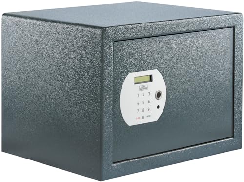 BURG-WÄCHTER Möbeltresor mit elektronischem Zahlenschloss und Fingerabdruck, Inkl. Fachboden, Zur Wand- und Bodenbefestigung, 40,3 l, 19,2 kg, Pure-Safe PS 130 E FP, anthrazit von Burg Wächter