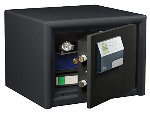 BURG-WÄCHTER Möbeltresor mit elektronischem Zahlenschloss, Combi-Line, Sicherheitsstufe S2, Feuerschutz LFS 30 P, VdS-geprüft, 27 l, 55 kg, CL 420 E, Schwarz von BURG-WÄCHTER