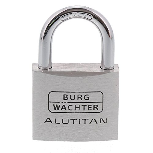 Burg-Wächter Vorhangschloss Alutitan, Aluminium, 6, 5 mm Bügelstärke, Innenwerk rostfrei, 770 40 SB, 40 mm von Burg Wächter