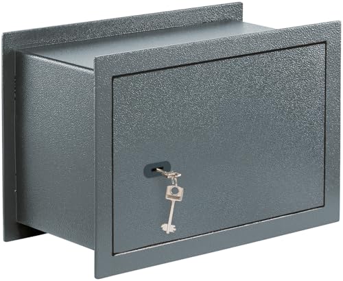 BURG-WÄCHTER Wandtresor mit Schlüssel, 16,5 l, 15,3 kg, Pure-Safe PSW 130 K, Anthrazit, Außen: 313 x 445 x 195 (HxBxT) von Burg Wächter