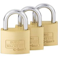 Burg Wächter 29941 Vorhängeschloss 40.00mm gleichschließend Messing Schlüsselschloss von Burg Wächter