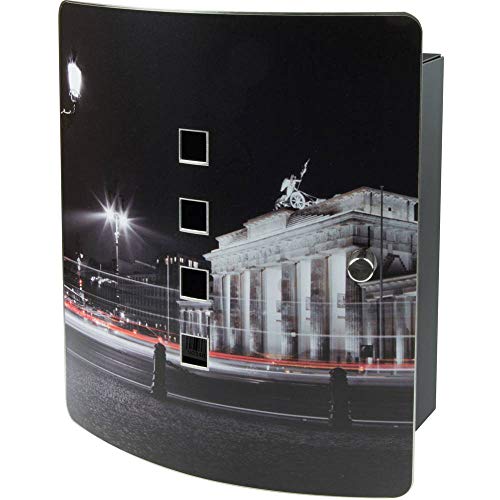 Burg-Wächter Schlüsselbox mit Motiv, 10 Haken, Edelstahltür mit 90° Öffnungswinkel und Magnetverschluss, 6204/10 Ni Berlin Nacht, Schwarz/Edelstahl Burg-Wächter Schlüsselbox mit Motiv, 10 Haken, Edelstahltür mit 90° Öffnungswinkel und Magnetverschluss, 6204/10 Ni Berlin Nacht, Schwarz/Edelstahl von BURG-WÄCHTER