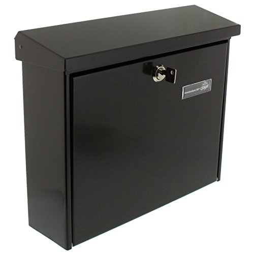 Burg-Wächter Briefkasten mit Öffnungsstopp, A4 Einwurf-Format, EU Norm EN 13724, Verzinkter Stahl, Amsterdam 867 BR, Braun von BURG-WÄCHTER