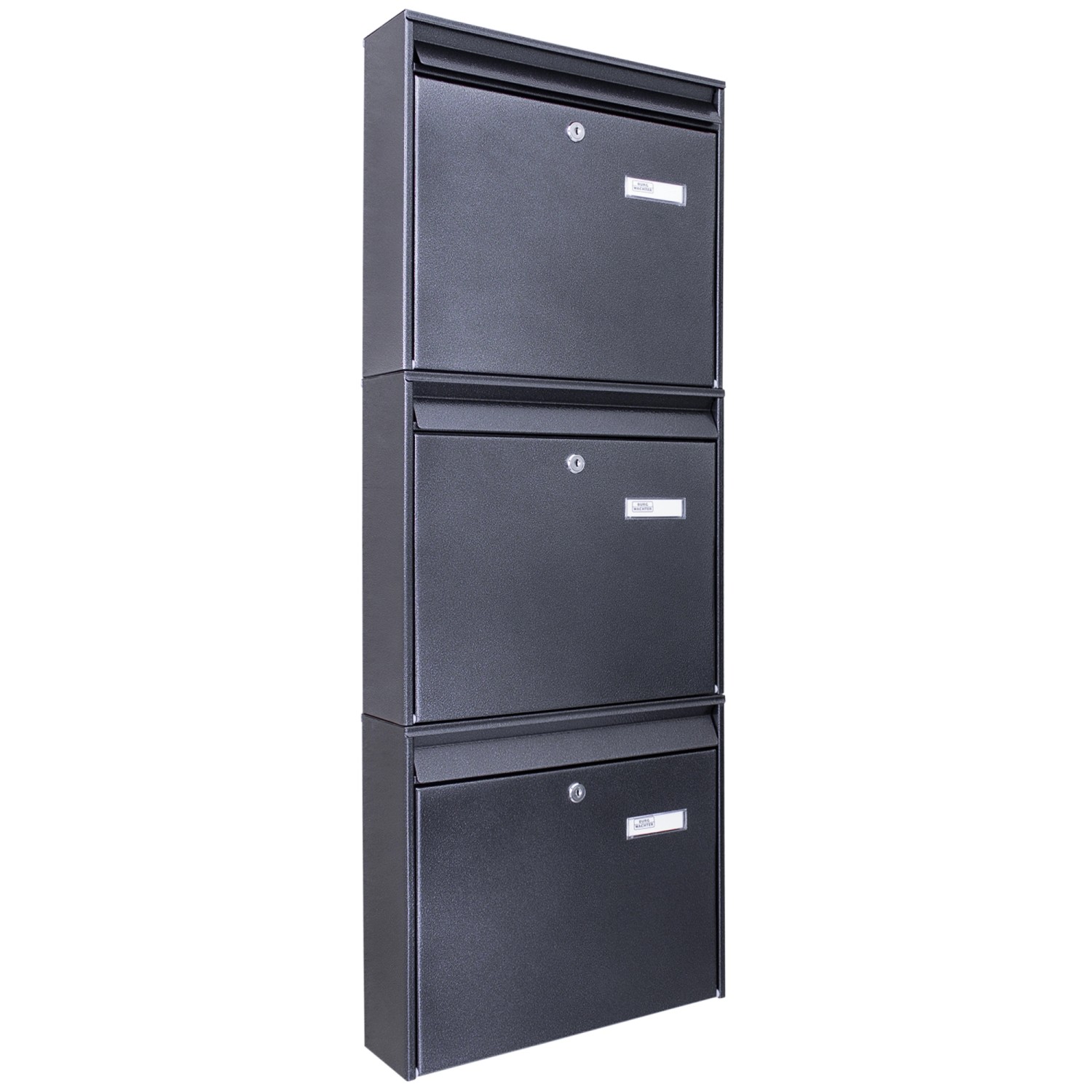 Burg-Wächter Briefkastenanlage 3 Parteien Schwarz 36x97x10cm Groß / Inkl Montagematerial & 2 Schlüsseln Burg-Wächter Briefkastenanlage 3 Parteien Schwarz 36x97x10cm Groß / Inkl Montagematerial & 2 Schlüsseln von Burg Wächter