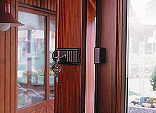 Burg-Wächter Tür- und Fenstersicherung, Abschließbar, 2 Schlüssel, Beidseitig verwendbar, Komfort-Riegel RZ 60 B SB, Braun von BURG-WÄCHTER