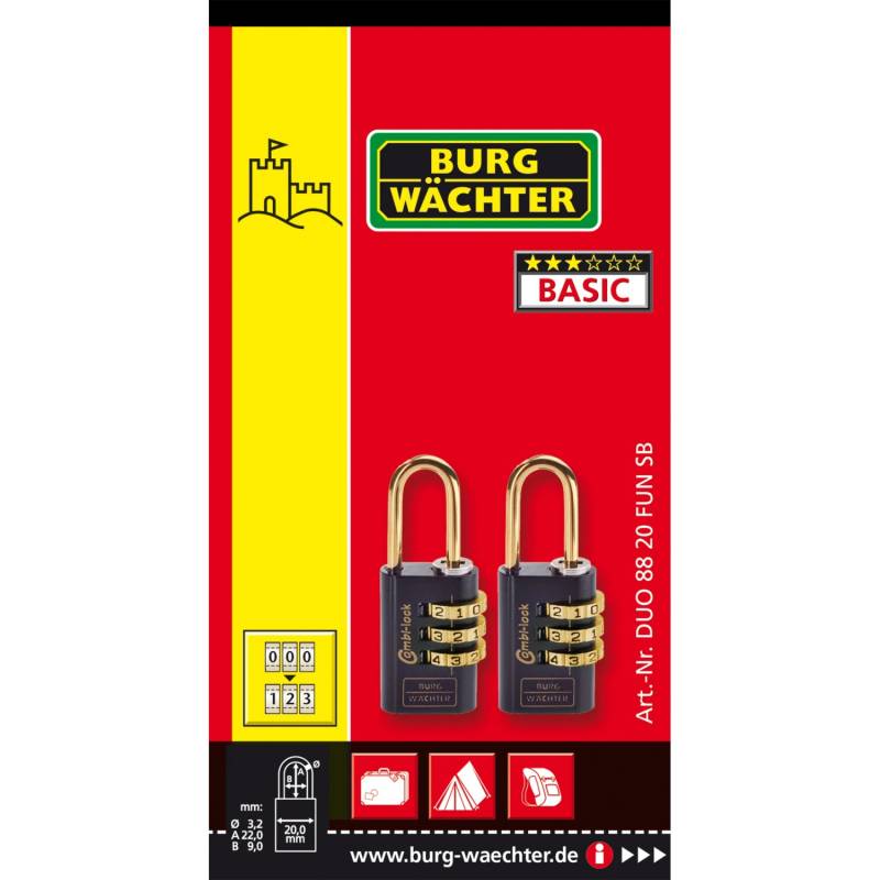 Burg Wächter Schloss-Set Duo Fun 88 20 von Burg Wächter