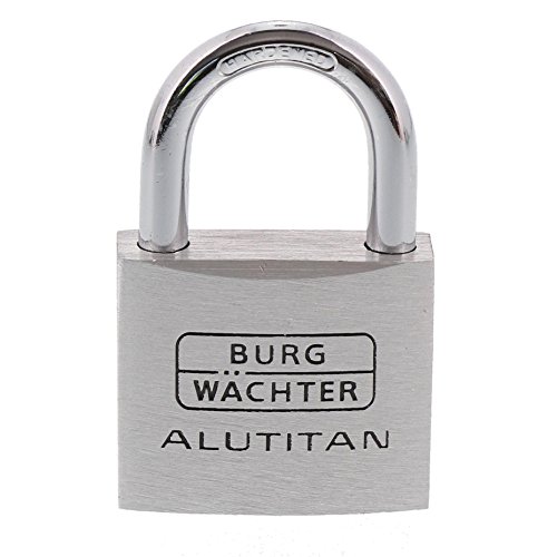 Burg-Wächter Vorhangschloss, Vorhängeschloss mit Schlüssel, Duo Set, 6,5 mm Bügelstärke, massives Aluminiumschloss, Innenwerk rostfrei, Gehärtet, Alutitan Duo 770 40 SB von BURG-WÄCHTER