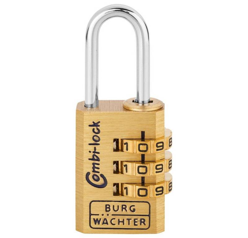Burg Wächter Vorhängeschloss Zahlen-Vorhangschloss Combi Lock 80 - drei Zahlenrollen Bügelhöhe 212 von Burg Wächter