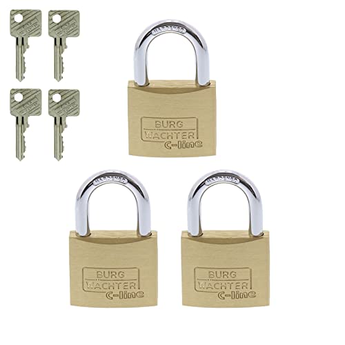 Burg-Wächter Vorhängeschloss, 3er-Set, 6 mm Bügelstärke, 4 Schlüssel, Trio 222 40 SB Burg-Wächter Vorhängeschloss, 3er-Set, 6 mm Bügelstärke, 4 Schlüssel, Trio 222 40 SB von BURG-WÄCHTER