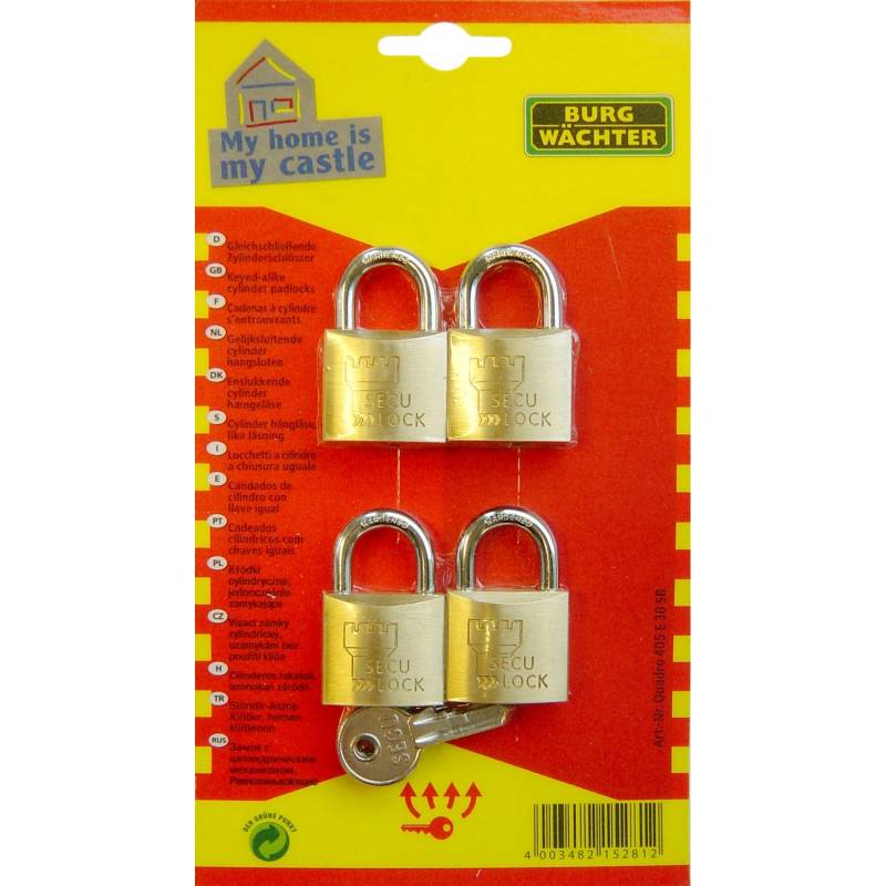 Burg Wächter Vorhangschloss-Set Quadro 405 30 SB von Burg Wächter