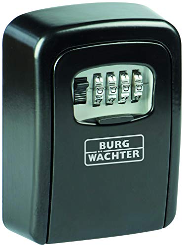 Burg-Wächter Schlüsseltresor mit 4-stelligem Zahlencode für außen und innen, Sicher, Wandmontage, Key Safe 30 SB, Schwarz von BURG-WÄCHTER