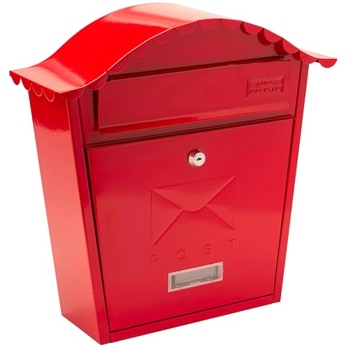 Burg-Wächter, rot, Klassischer Briefkasten, MB01R, 36x37x13cm von Burg Wächter