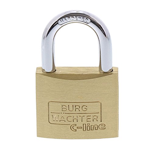 Burg-Wächter C-Line 222 40 6 SB Vorhangschloss, Messing, 6 mm Bügelstärke von BURG-WÄCHTER
