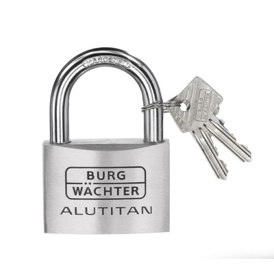 AV-Vorhangschloss, Alutitan 770 60, Aluminium massiv titan von Burg-wächter
