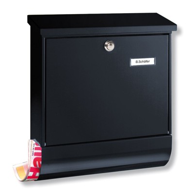 Stahlblech-Briefkastenset 86720 schwarz von Burg-wächter