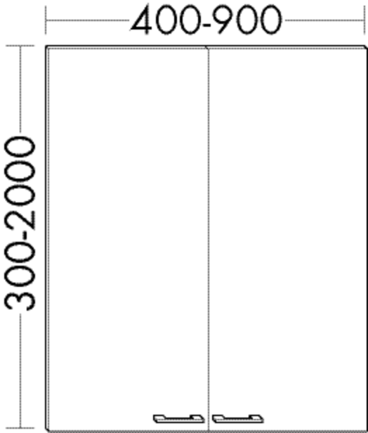 Burgbad 2 Türen und Glaseinlageböden Sys30 PG1 1760x530x530 Eiche Dekor Merino, FRW060DF2813 FRW060DF2813 von Burgbad