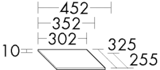 Burgbad Ablageplatte Glas HGL 10x302x325 Dunkelgrau Hochglanz, APDP030A0121 APDP030A0121 von Burgbad