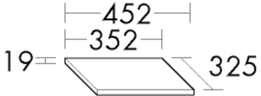 Burgbad Ablageplatte Sys30 PG2 19x452x325 Hacienda Schwarz Rahmen, APDH045F2233 APDH045F2233 von Burgbad