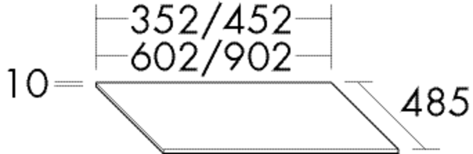 Burgbad Ablageplatte Sys30 PG3 10x...x485 Eiche Dekor Toffee, APEG999F3166 APEG999F3166 von Burgbad