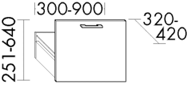 Burgbad Auszug Sys30 PG2 50x2406x550 Frassino D. Cappucc. Rahmen, AW4580F3165 AW4580F3165 von Burgbad