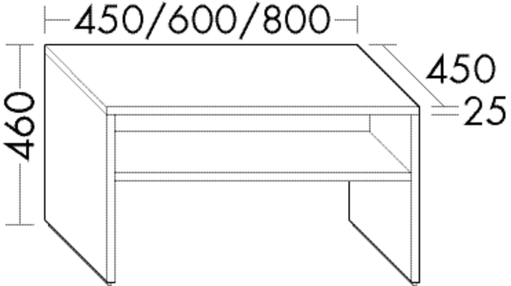 Burgbad Bank Sys30 PG2 460x450x450 Eiche Dekor Merino, BANK045F2752 BANK045F2752 von Burgbad