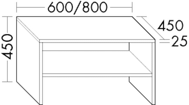 Burgbad Bank Sys30 PG2 460x600x450 Eiche Dekor Flanelle, BANK060F2238 BANK060F2238 von Burgbad