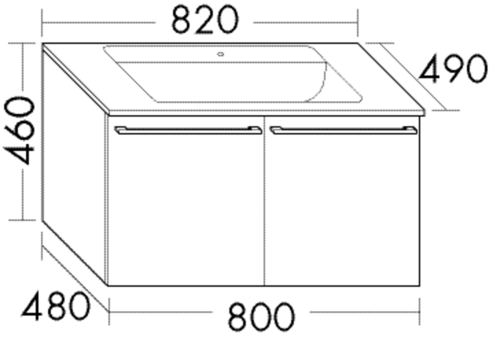 Burgbad Glas-Waschtisch und Waschtischunterschrank Bel Frassino Dekor Cappuccino/Weiß, SEUH082F3181 SEUH082F3181A0070 von Burgbad