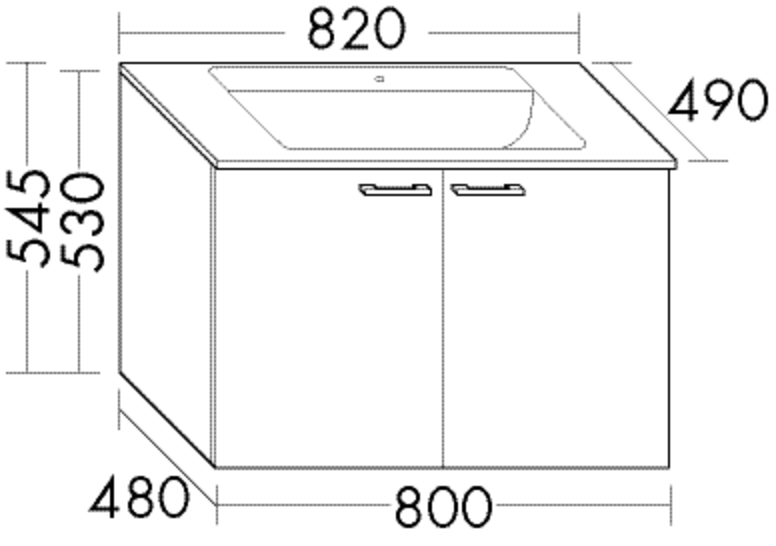 Burgbad Glas-Waschtisch und Waschtischunterschrank Sys30 PG1 Basaltgrau Matt/Dunkelgrau Hochglanz,  SEXQ082F1720A0121 von Burgbad