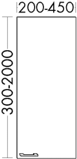 Burgbad Glastür satiniert Sys30 PG1 1760x530x530 Sys30 PG1, FRW060GR320 FRW060GR320 von Burgbad