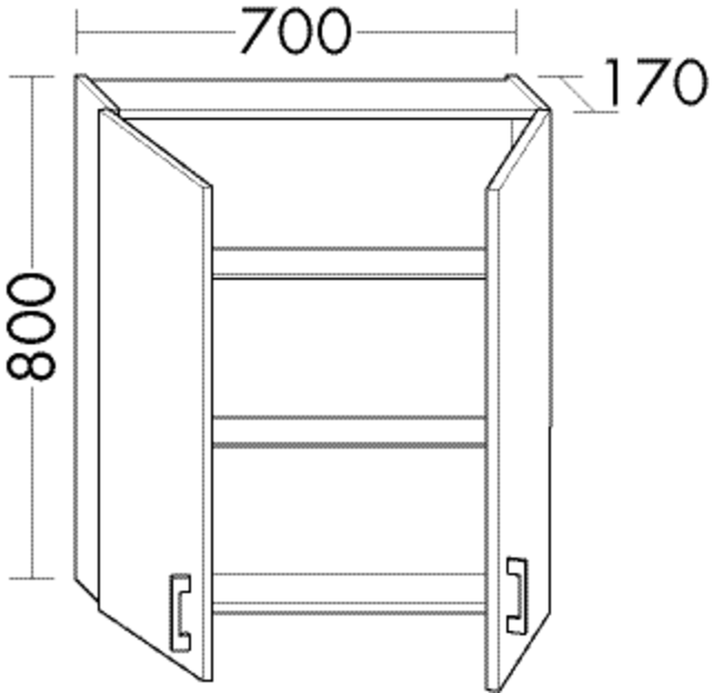 Burgbad Hängeschrank Sys30 PG1 800x600x170 Tectona Dekor Zimt, OSIY060F3423 OSIY060F3423 von Burgbad