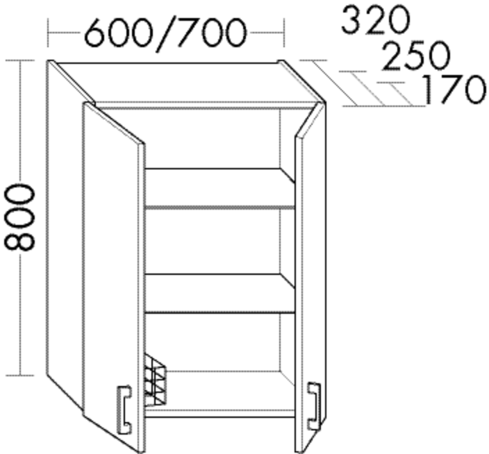 Burgbad Hängeschrank Sys30 PG1 800x700x320 Eiche Dekor Merino, OSJJ070F2813 OSJJ070F2813 von Burgbad