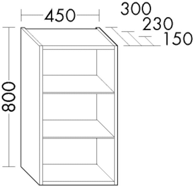 Burgbad Hängeschrank Sys30 PG3 800x450x150 Anthrazit Matt, HF4516F3358 HF4516F3358 von Burgbad