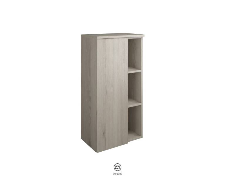 Burgbad Halbhoch-Schrank Badu, 980x500x320 Eiche Dekor Flanelle UHGZ050RF3696 von Burgbad