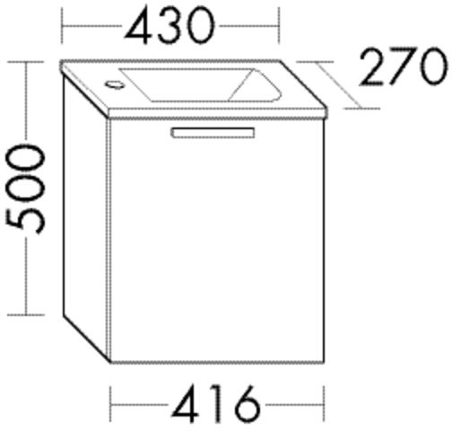 Burgbad Keramik-Waschtisch und Waschtischunterschrank Essento A-M-L Eiche Naturbeige Wellenschlag/Al SFED043LF2162C0001 von Burgbad