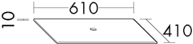 Burgbad Konsolenplatte Glas HGL 10x1010x410 Weiß Hochglanz, APDD100A0031 APDD100A0031 von Burgbad
