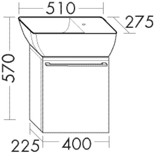 Burgbad Mineralguss-Waschtisch und Waschtischunterschrank Bell Matt Sand Matt/Pergamon, SEEK051LF20 SEEK051LF2090C0002 von Burgbad