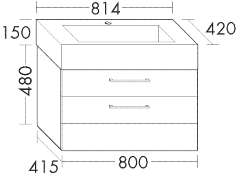 Burgbad Mineralguss-Waschtisch und Waschtischunterschrank Crono HGL Bambus Natur/Weiß Velvet, SEUR0 SEUR081F1811C0037 von Burgbad