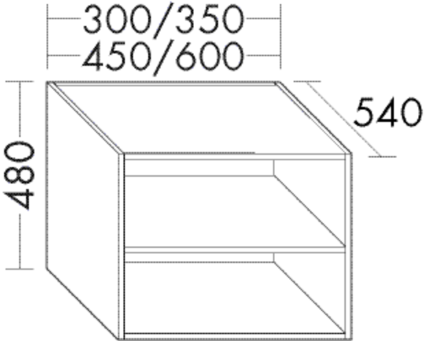 Burgbad Regal Sys30 PG1 480x300x520 Eiche Dekor Flanelle, WUYX030F2239 WUYX030F2239 von Burgbad