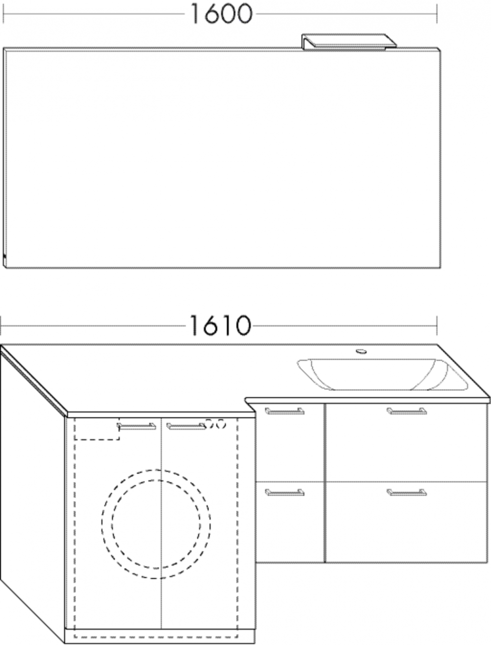 Burgbad Set Sys30 PG1 Frassino Dekor Cappuccino/Weiß Velvet, SFHP161F3160C0037 SFHP161F3160C0037 von Burgbad